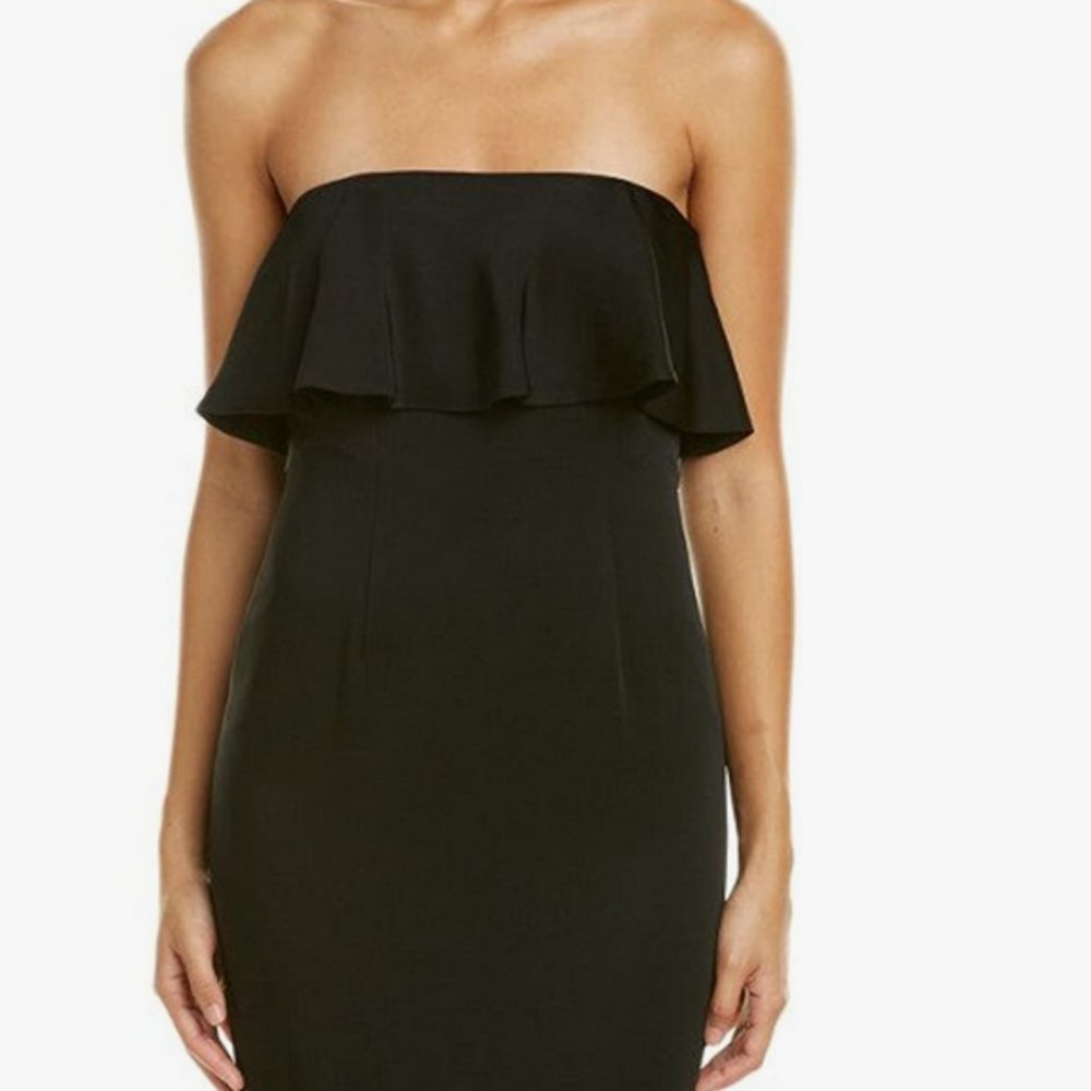 Jill Stuart Women's Strapless Ruffle Satin Gown